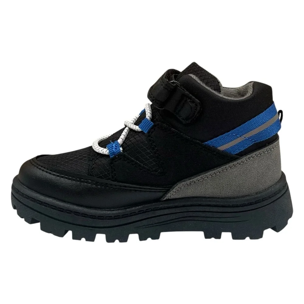 Carter's Toddler Boys Slip-on Athletic Ankle Booties Size 10 Black Blue Gray